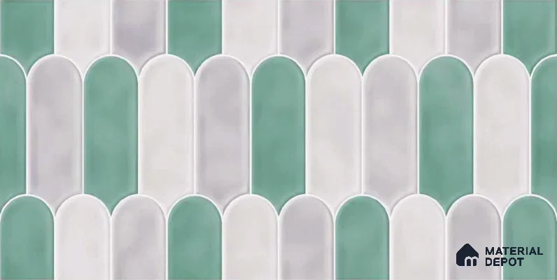 Faux Subway Wall Tile TL 04686 G Popsicle Solara Nashville Mixed White 2 ft x 1 ft Ceramic Glossy Finish - 9 mm | Suitable For Kitchen, Bathroom Walls and Backsplashes | Please Expect a Slight Variation of Pattern