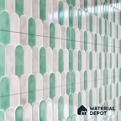 Faux Subway Wall Tile TL 04686 G Popsicle Solara Nashville Mixed White 2 ft x 1 ft Ceramic Glossy Finish - 9 mm | Suitable For Kitchen, Bathroom Walls and Backsplashes | Please Expect a Slight Variation of Pattern