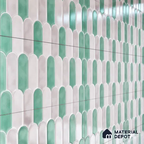 Faux Subway Wall Tile TL 04686 G Popsicle Solara Nashville Mixed White 2 ft x 1 ft Ceramic Glossy Finish - 9 mm | Suitable For Kitchen, Bathroom Walls and Backsplashes | Please Expect a Slight Variation of Pattern