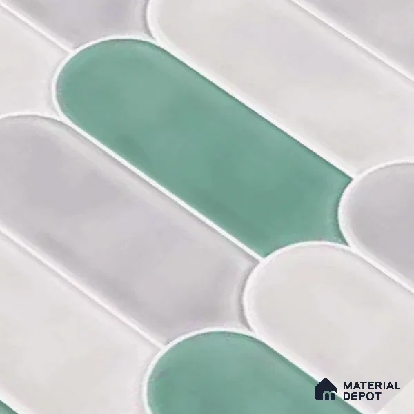 Faux Subway Wall Tile TL 04686 G Popsicle Solara Nashville Mixed White 2 ft x 1 ft Ceramic Glossy Finish - 9 mm | Suitable For Kitchen, Bathroom Walls and Backsplashes | Please Expect a Slight Variation of Pattern