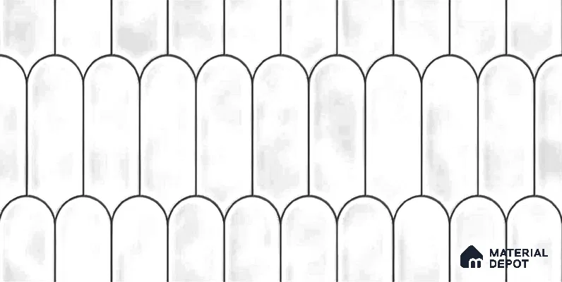 Faux Subway Wall Tile TL 04686 H Popsicle Solara Lilac White 2 ft x 1 ft Ceramic Glossy Finish - 9 mm | Suitable For Kitchen, Bathroom Walls and Backsplashes | Please Expect a Slight Variation of Pattern (Sample)