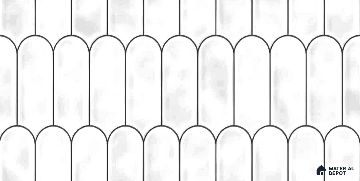 Faux Subway Wall Tile TL 04686 H Popsicle Solara Lilac White 2 ft x 1 ft Ceramic Glossy Finish - 9 mm | Suitable For Kitchen, Bathroom Walls and Backsplashes | Please Expect a Slight Variation of Pattern (Sample)