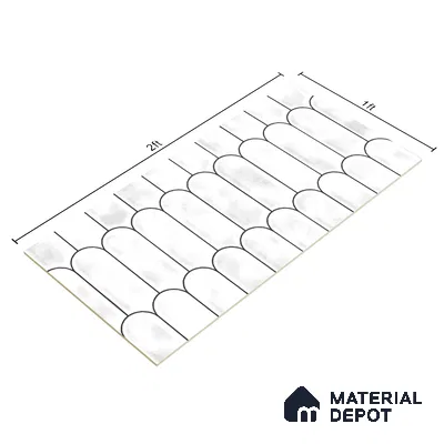 Faux Subway Wall Tile TL 04686 H Popsicle Solara Lilac White 2 ft x 1 ft Ceramic Glossy Finish - 9 mm | Suitable For Kitchen, Bathroom Walls and Backsplashes | Please Expect a Slight Variation of Pattern (Sample)