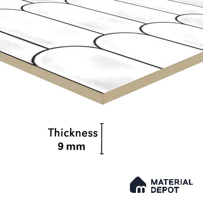 Faux Subway Wall Tile TL 04686 H Popsicle Solara Lilac White 2 ft x 1 ft Ceramic Glossy Finish - 9 mm | Suitable For Kitchen, Bathroom Walls and Backsplashes | Please Expect a Slight Variation of Pattern (Sample)