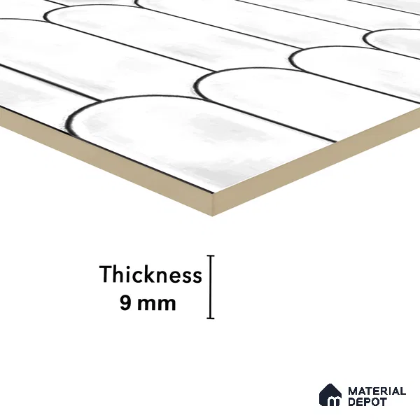 Faux Subway Wall Tile TL 04686 H Popsicle Solara Lilac White 2 ft x 1 ft Ceramic Glossy Finish - 9 mm | Suitable For Kitchen, Bathroom Walls and Backsplashes | Please Expect a Slight Variation of Pattern (Sample)