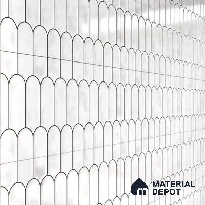 Faux Subway Wall Tile TL 04686 H Popsicle Solara Lilac White 2 ft x 1 ft Ceramic Glossy Finish - 9 mm | Suitable For Kitchen, Bathroom Walls and Backsplashes | Please Expect a Slight Variation of Pattern (Sample)