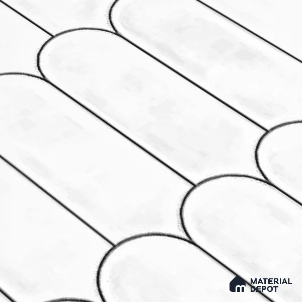 Faux Subway Wall Tile TL 04686 H Popsicle Solara Lilac White 2 ft x 1 ft Ceramic Glossy Finish - 9 mm | Suitable For Kitchen, Bathroom Walls and Backsplashes | Please Expect a Slight Variation of Pattern (Sample)