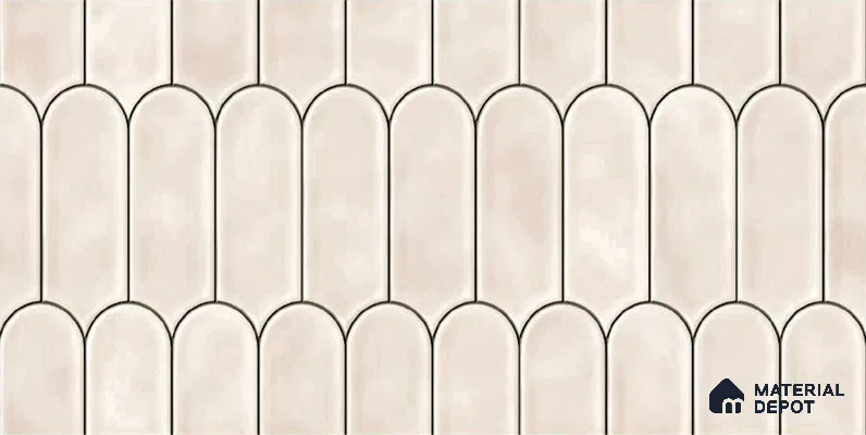 Faux Subway Wall Tile TL 04686 I Popsicle Solara Satin White 2 ft x 1 ft Ceramic Glossy Finish - 9 mm | Suitable For Kitchen, Bathroom Walls and Backsplashes | Please Expect a Slight Variation of Pattern (Sample)