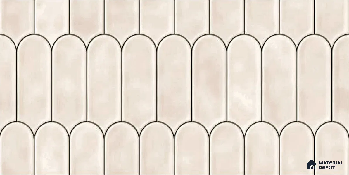 Faux Subway Wall Tile TL 04686 I Popsicle Solara Satin White 2 ft x 1 ft Ceramic Glossy Finish - 9 mm | Suitable For Kitchen, Bathroom Walls and Backsplashes | Please Expect a Slight Variation of Pattern (Sample)