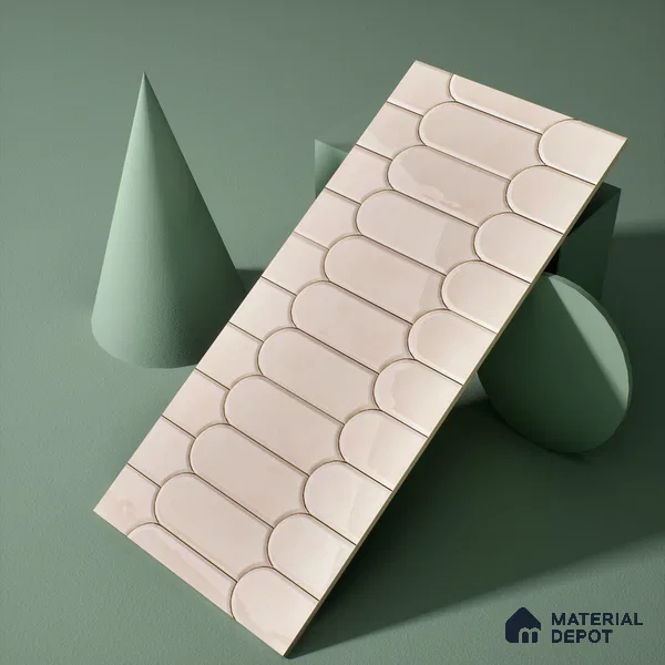 Faux Subway Wall Tile TL 04686 I Popsicle Solara Satin White 2 ft x 1 ft Ceramic Glossy Finish - 9 mm | Suitable For Kitchen, Bathroom Walls and Backsplashes | Please Expect a Slight Variation of Pattern (Sample)