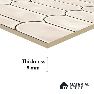 Faux Subway Wall Tile TL 04686 I Popsicle Solara Satin White 2 ft x 1 ft Ceramic Glossy Finish - 9 mm | Suitable For Kitchen, Bathroom Walls and Backsplashes | Please Expect a Slight Variation of Pattern (Sample)