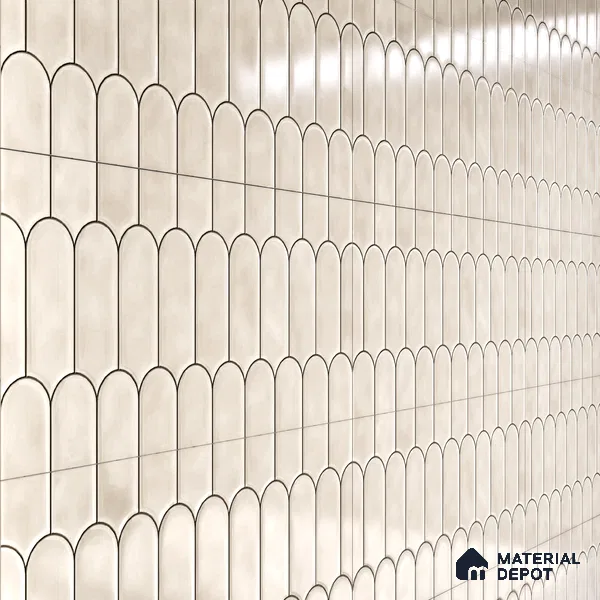 Faux Subway Wall Tile TL 04686 I Popsicle Solara Satin White 2 ft x 1 ft Ceramic Glossy Finish - 9 mm | Suitable For Kitchen, Bathroom Walls and Backsplashes | Please Expect a Slight Variation of Pattern (Sample)