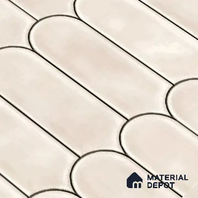 Faux Subway Wall Tile TL 04686 I Popsicle Solara Satin White 2 ft x 1 ft Ceramic Glossy Finish - 9 mm | Suitable For Kitchen, Bathroom Walls and Backsplashes | Please Expect a Slight Variation of Pattern (Sample)