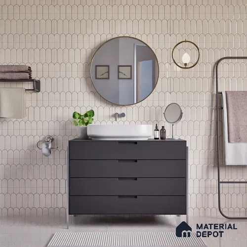 Faux Subway Wall Tile TL 04686 I Popsicle Solara Satin White 2 ft x 1 ft Ceramic Glossy Finish - 9 mm | Suitable For Kitchen, Bathroom Walls and Backsplashes | Please Expect a Slight Variation of Pattern