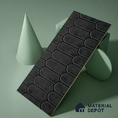 Faux Subway Wall Tile TL 04686 J Popsicle Solara Bronze Black 2 ft x 1 ft Ceramic Matte Finish - 9 mm | Suitable For Kitchen, Bathroom Walls and Backsplashes | Please Expect a Slight Variation of Pattern (Sample)