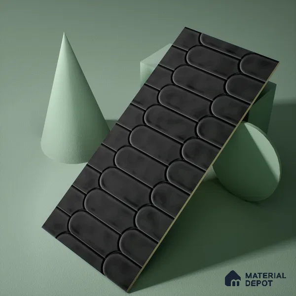 Faux Subway Wall Tile TL 04686 J Popsicle Solara Bronze Black 2 ft x 1 ft Ceramic Matte Finish - 9 mm | Suitable For Kitchen, Bathroom Walls and Backsplashes | Please Expect a Slight Variation of Pattern (Sample)