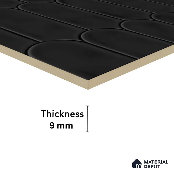 Faux Subway Wall Tile TL 04686 J Popsicle Solara Bronze Black 2 ft x 1 ft Ceramic Matte Finish - 9 mm | Suitable For Kitchen, Bathroom Walls and Backsplashes | Please Expect a Slight Variation of Pattern (Sample)