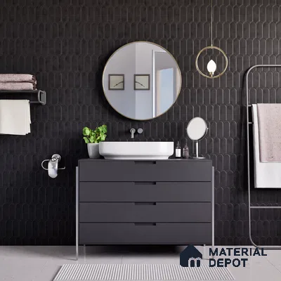 Faux Subway Wall Tile TL 04686 J Popsicle Solara Bronze Black 2 ft x 1 ft Ceramic Matte Finish - 9 mm | Suitable For Kitchen, Bathroom Walls and Backsplashes | Please Expect a Slight Variation of Pattern (Sample)