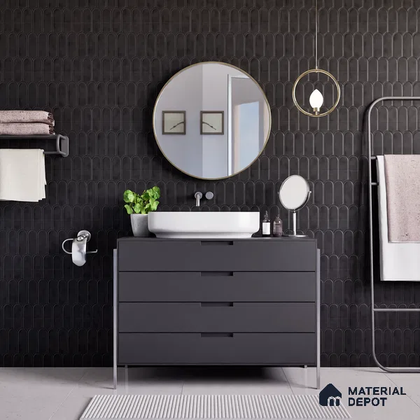 Faux Subway Wall Tile TL 04686 J Popsicle Solara Bronze Black 2 ft x 1 ft Ceramic Matte Finish - 9 mm | Suitable For Kitchen, Bathroom Walls and Backsplashes | Please Expect a Slight Variation of Pattern (Sample)