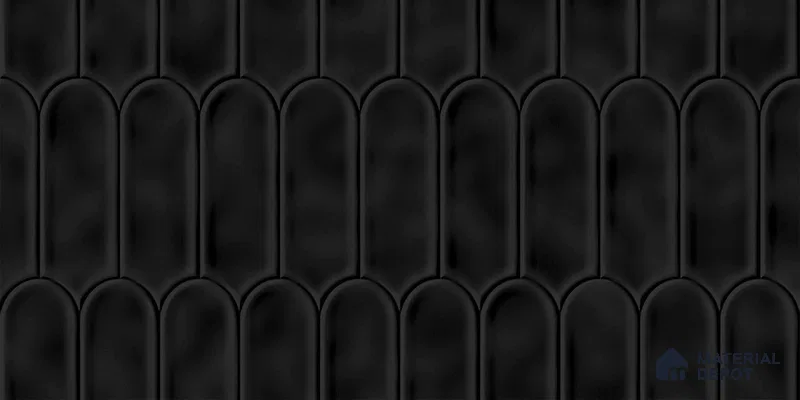 Faux Subway Wall Tile TL 04686 K Popsicle Solara Nashville Mixed Black 2 ft x 1 ft Ceramic Glossy Finish - 9 mm | Suitable For Kitchen, Bathroom Walls and Backsplashes | Please Expect a Slight Variation of Pattern (Sample)