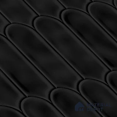 Faux Subway Wall Tile TL 04686 K Popsicle Solara Nashville Mixed Black 2 ft x 1 ft Ceramic Glossy Finish - 9 mm | Suitable For Kitchen, Bathroom Walls and Backsplashes | Please Expect a Slight Variation of Pattern (Sample)