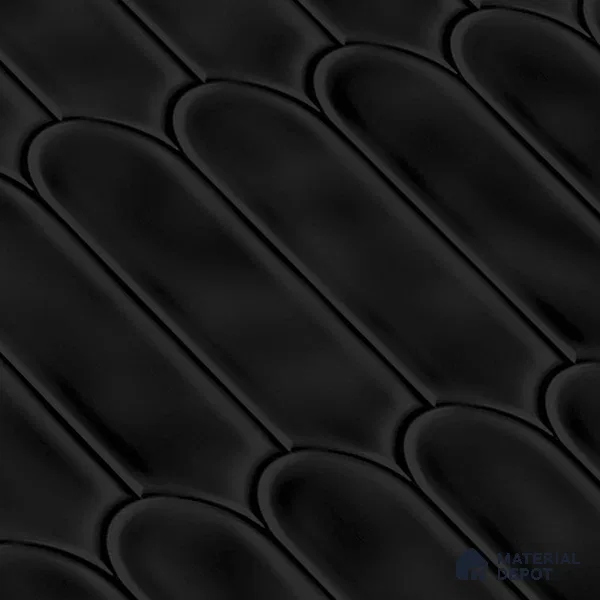 Faux Subway Wall Tile TL 04686 K Popsicle Solara Nashville Mixed Black 2 ft x 1 ft Ceramic Glossy Finish - 9 mm | Suitable For Kitchen, Bathroom Walls and Backsplashes | Please Expect a Slight Variation of Pattern (Sample)