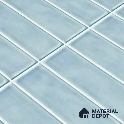 Faux Subway Wall Tile TL 04687 G Vertiline Brick Solara River Blue 2 ft x 1 ft Ceramic Glossy Finish - 9 mm | Suitable For Kitchen, Bathroom Walls and Backsplashes | Please Expect a Slight Variation of Pattern (Sample)