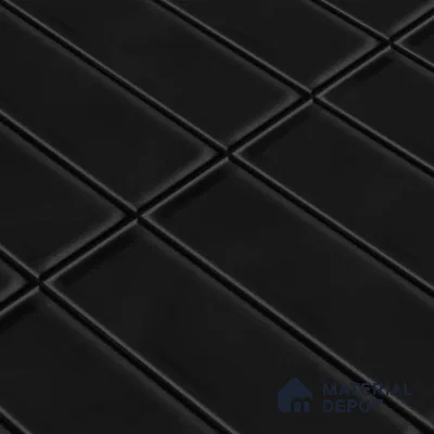 Faux Subway Wall Tile TL 04687 H Vertiline Brick Solara Gris Black 2 ft x 1 ft Ceramic Matte Finish - 9 mm | Suitable For Kitchen, Bathroom Walls and Backsplashes | Please Expect a Slight Variation of Pattern