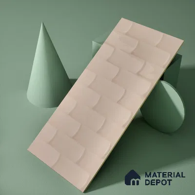 Faux Subway Wall Tile TL 04692 B Gradient Solara Rosa Pink 2 ft x 1 ft Ceramic Glossy Finish - 9 mm | Suitable For Kitchen, Bathroom Walls and Backsplashes | Please Expect a Slight Variation of Pattern (Sample)