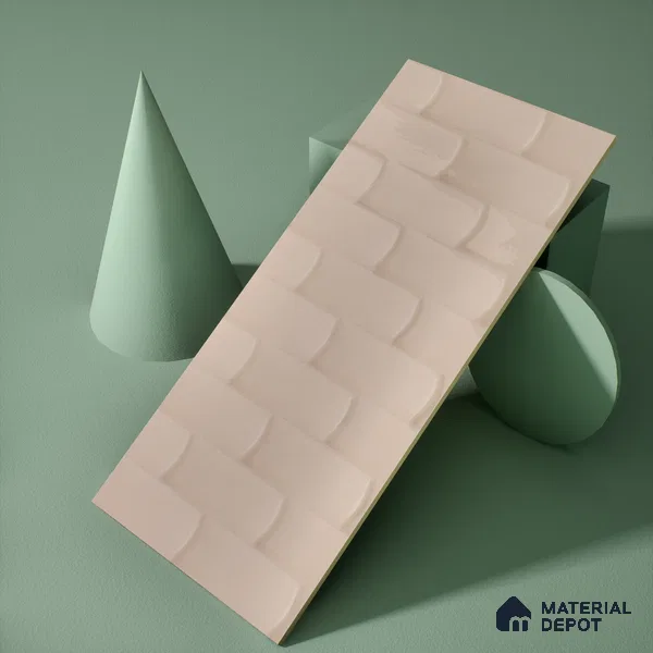 Faux Subway Wall Tile TL 04692 B Gradient Solara Rosa Pink 2 ft x 1 ft Ceramic Glossy Finish - 9 mm | Suitable For Kitchen, Bathroom Walls and Backsplashes | Please Expect a Slight Variation of Pattern (Sample)