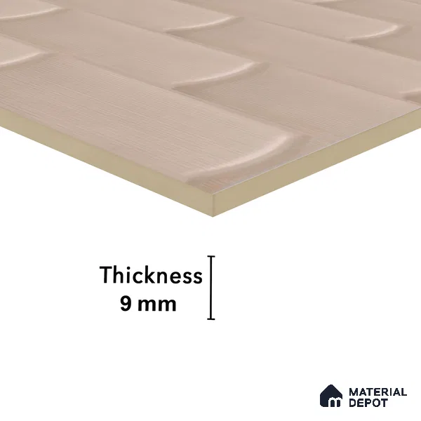 Faux Subway Wall Tile TL 04692 B Gradient Solara Rosa Pink 2 ft x 1 ft Ceramic Glossy Finish - 9 mm | Suitable For Kitchen, Bathroom Walls and Backsplashes | Please Expect a Slight Variation of Pattern (Sample)