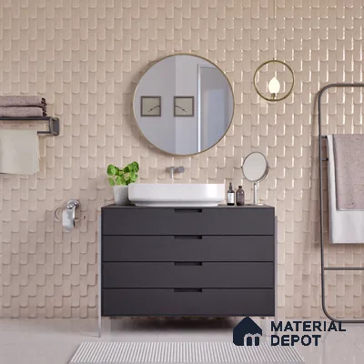 Faux Subway Wall Tile TL 04692 B Gradient Solara Rosa Pink 2 ft x 1 ft Ceramic Glossy Finish - 9 mm | Suitable For Kitchen, Bathroom Walls and Backsplashes | Please Expect a Slight Variation of Pattern (Sample)