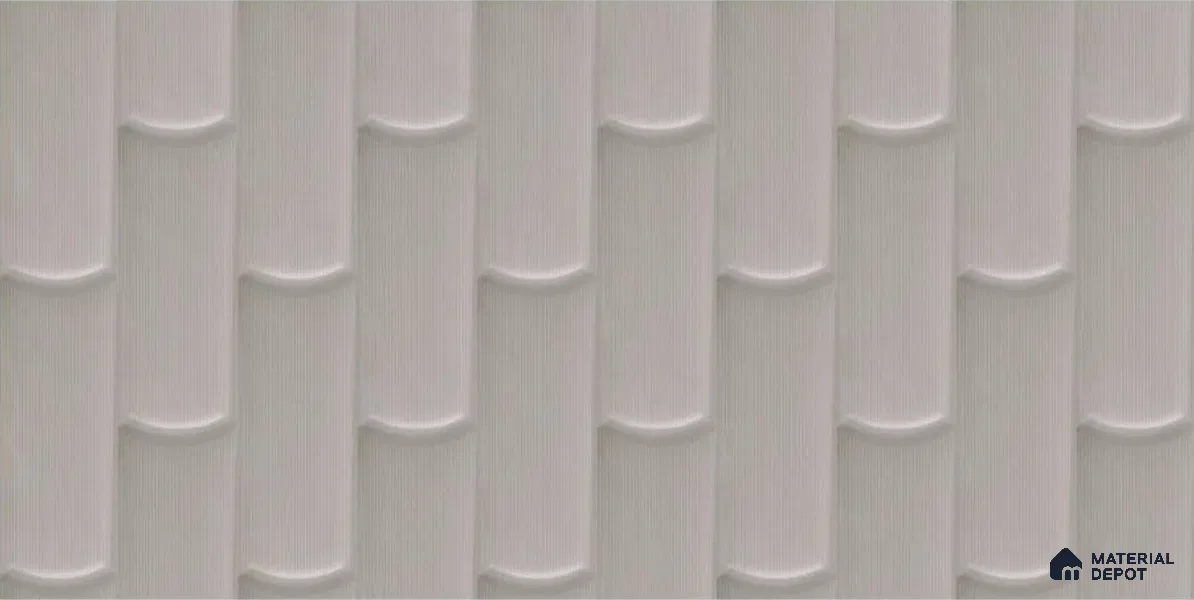 Faux Subway Wall Tile TL 04692 C Gradient Solara Dove Grey 2 ft x 1 ft Ceramic Glossy Finish - 9 mm | Suitable For Kitchen, Bathroom Walls and Backsplashes | Please Expect a Slight Variation of Pattern (Sample)