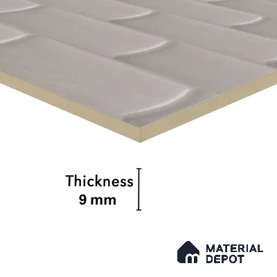 Faux Subway Wall Tile TL 04692 C Gradient Solara Dove Grey 2 ft x 1 ft Ceramic Glossy Finish - 9 mm | Suitable For Kitchen, Bathroom Walls and Backsplashes | Please Expect a Slight Variation of Pattern (Sample)