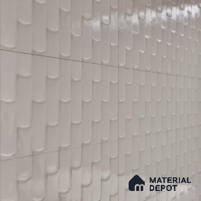 Faux Subway Wall Tile TL 04692 C Gradient Solara Dove Grey 2 ft x 1 ft Ceramic Glossy Finish - 9 mm | Suitable For Kitchen, Bathroom Walls and Backsplashes | Please Expect a Slight Variation of Pattern (Sample)