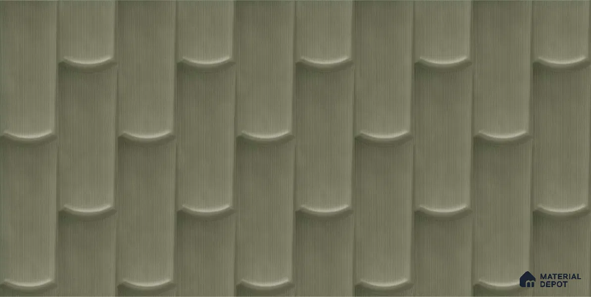 Faux Subway Wall Tile TL 04692 D Gradient Solara Grey Thunder 2 ft x 1 ft Ceramic Glossy Finish - 9 mm | Suitable For Kitchen, Bathroom Walls and Backsplashes | Please Expect a Slight Variation of Pattern (Sample)