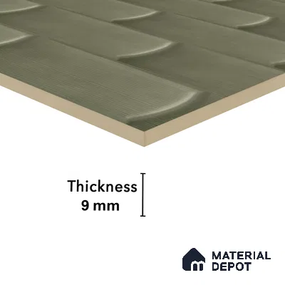 Faux Subway Wall Tile TL 04692 D Gradient Solara Grey Thunder 2 ft x 1 ft Ceramic Glossy Finish - 9 mm | Suitable For Kitchen, Bathroom Walls and Backsplashes | Please Expect a Slight Variation of Pattern (Sample)