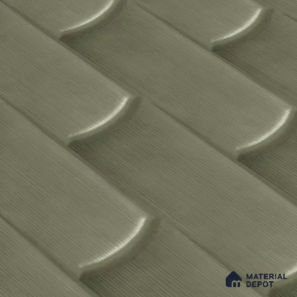 Faux Subway Wall Tile TL 04692 D Gradient Solara Grey Thunder 2 ft x 1 ft Ceramic Glossy Finish - 9 mm | Suitable For Kitchen, Bathroom Walls and Backsplashes | Please Expect a Slight Variation of Pattern (Sample)