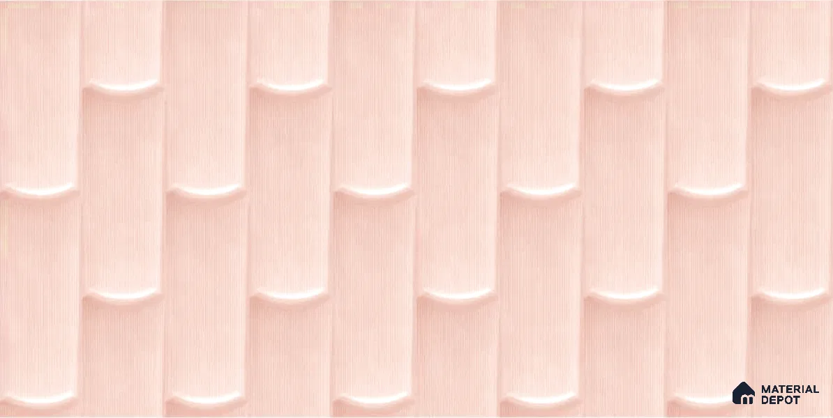 Faux Subway Wall Tile TL 04692 E Gradient Solara Portmore Pink 2 ft x 1 ft Ceramic Glossy Finish - 9 mm | Suitable For Kitchen, Bathroom Walls and Backsplashes | Please Expect a Slight Variation of Pattern (Sample)