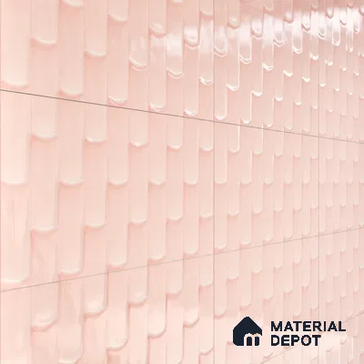 Faux Subway Wall Tile TL 04692 E Gradient Solara Portmore Pink 2 ft x 1 ft Ceramic Glossy Finish - 9 mm | Suitable For Kitchen, Bathroom Walls and Backsplashes | Please Expect a Slight Variation of Pattern (Sample)