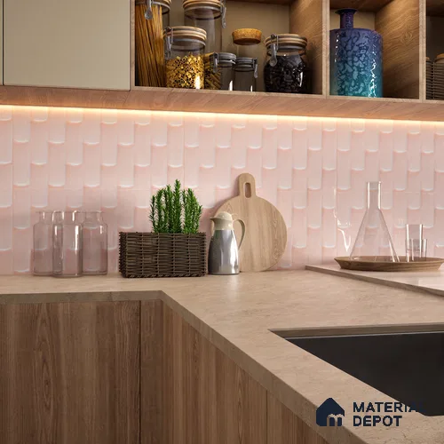 Faux Subway Wall Tile TL 04692 E Gradient Solara Portmore Pink 2 ft x 1 ft Ceramic Glossy Finish - 9 mm | Suitable For Kitchen, Bathroom Walls and Backsplashes | Please Expect a Slight Variation of Pattern