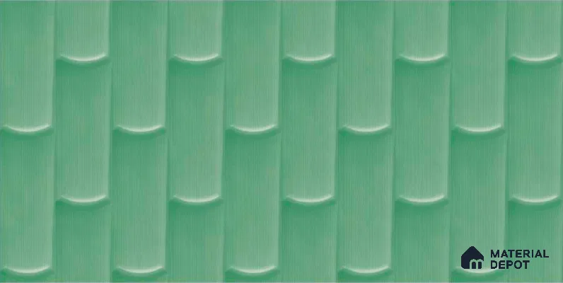 Faux Subway Wall Tile TL 04692 F Gradient Solara Savage Green 2 ft x 1 ft Ceramic Glossy Finish - 9 mm | Suitable For Kitchen, Bathroom Walls and Backsplashes | Please Expect a Slight Variation of Pattern (Sample)