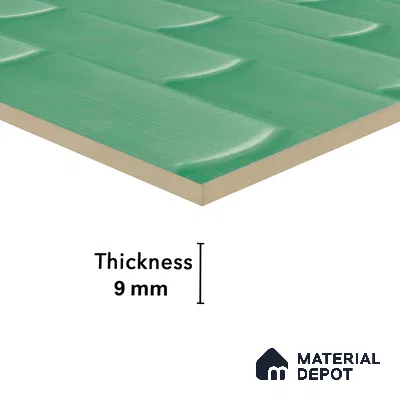 Faux Subway Wall Tile TL 04692 F Gradient Solara Savage Green 2 ft x 1 ft Ceramic Glossy Finish - 9 mm | Suitable For Kitchen, Bathroom Walls and Backsplashes | Please Expect a Slight Variation of Pattern (Sample)