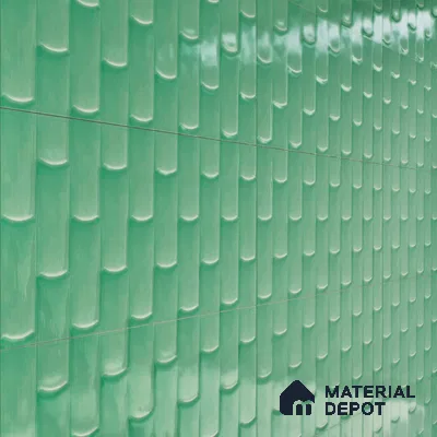 Faux Subway Wall Tile TL 04692 F Gradient Solara Savage Green 2 ft x 1 ft Ceramic Glossy Finish - 9 mm | Suitable For Kitchen, Bathroom Walls and Backsplashes | Please Expect a Slight Variation of Pattern (Sample)
