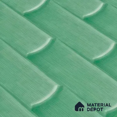 Faux Subway Wall Tile TL 04692 F Gradient Solara Savage Green 2 ft x 1 ft Ceramic Glossy Finish - 9 mm | Suitable For Kitchen, Bathroom Walls and Backsplashes | Please Expect a Slight Variation of Pattern (Sample)