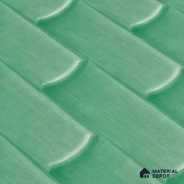 Faux Subway Wall Tile TL 04692 F Gradient Solara Savage Green 2 ft x 1 ft Ceramic Glossy Finish - 9 mm | Suitable For Kitchen, Bathroom Walls and Backsplashes | Please Expect a Slight Variation of Pattern (Sample)