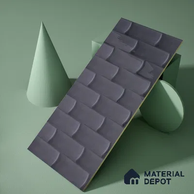 Faux Subway Wall Tile TL 04692 Gradient Solara Grana Grey 2 ft x 1 ft Ceramic Glossy Finish - 9 mm | Suitable For Kitchen, Bathroom Walls and Backsplashes | Please Expect a Slight Variation of Pattern