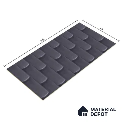 Faux Subway Wall Tile TL 04692 Gradient Solara Grana Grey 2 ft x 1 ft Ceramic Glossy Finish - 9 mm | Suitable For Kitchen, Bathroom Walls and Backsplashes | Please Expect a Slight Variation of Pattern