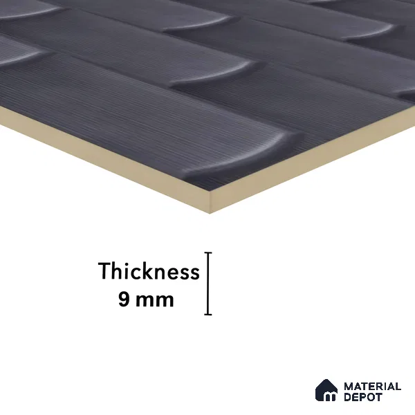 Faux Subway Wall Tile TL 04692 Gradient Solara Grana Grey 2 ft x 1 ft Ceramic Glossy Finish - 9 mm | Suitable For Kitchen, Bathroom Walls and Backsplashes | Please Expect a Slight Variation of Pattern