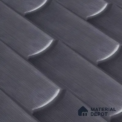 Faux Subway Wall Tile TL 04692 Gradient Solara Grana Grey 2 ft x 1 ft Ceramic Glossy Finish - 9 mm | Suitable For Kitchen, Bathroom Walls and Backsplashes | Please Expect a Slight Variation of Pattern